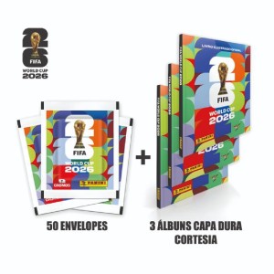 Copa Panini 2026 Figurinhas Com 3 álbuns Capa Dura Cortesia - Panini