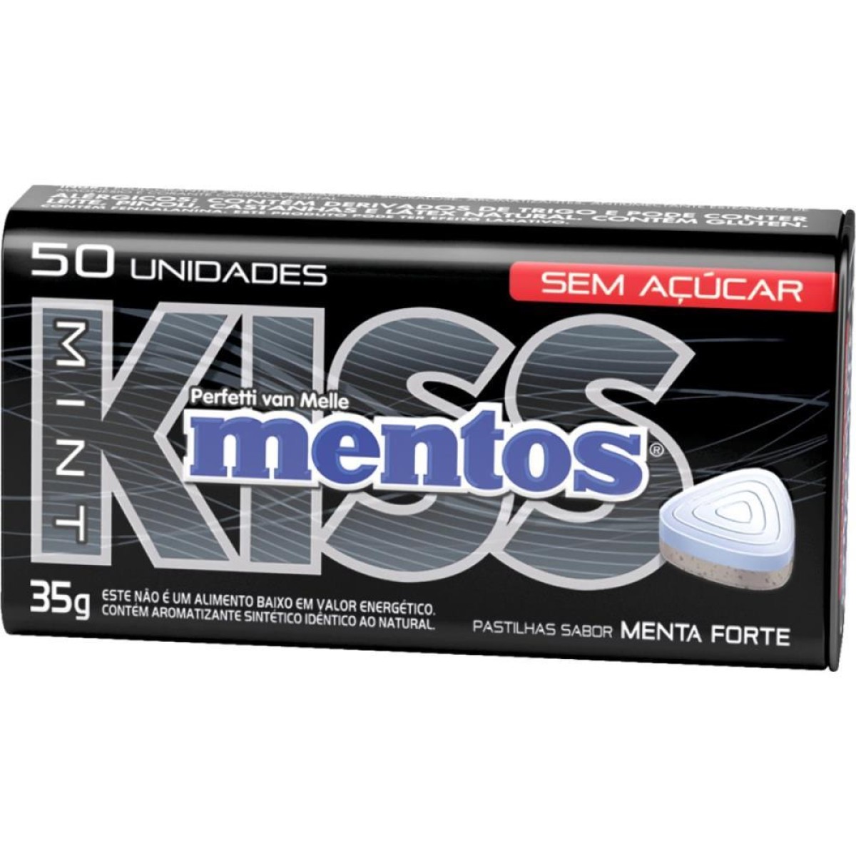 Bala Mentos Kiss Menta Forte S/acuc.35g