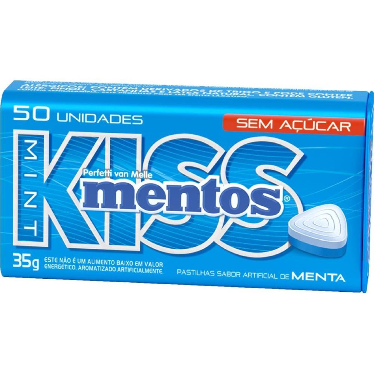 Bala Mentos Kiss Menta S/acucar 35g