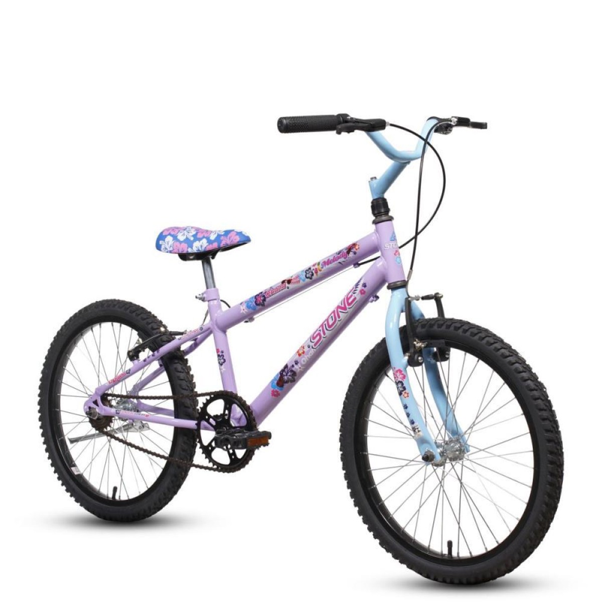 Bicicleta Aro 20 Melody Lilas/azul C/ces