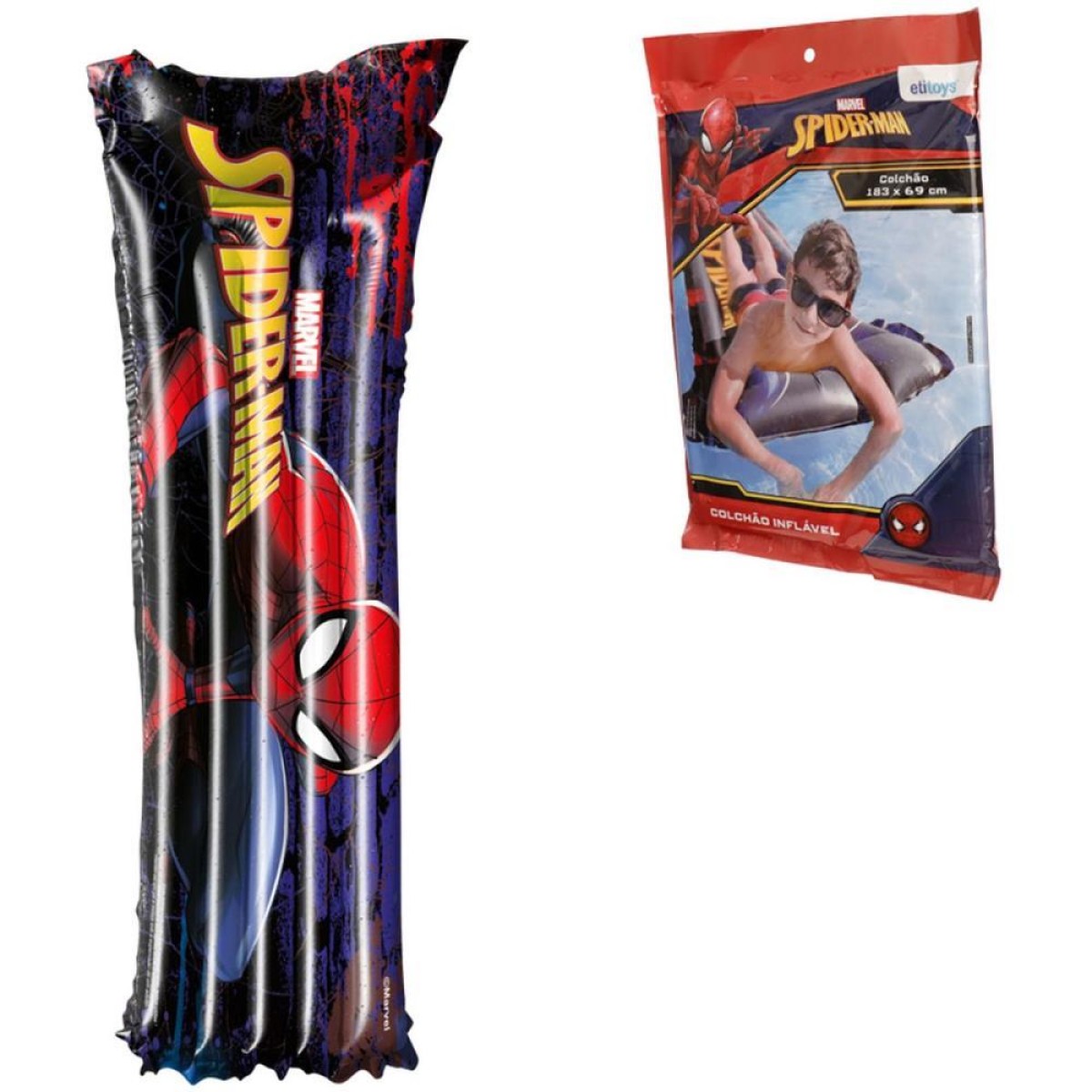 Boia Inflavel Spider-man Colchao 183x69cm