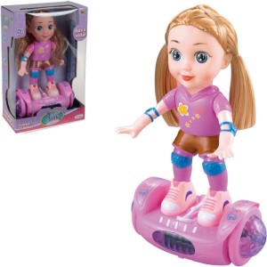 Boneca Com Mecanismo Amy Hoverboard C/luz E Som
