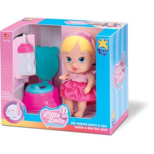 Boneca Com Mecanismo Little Dolls Faz Xixi 19cm