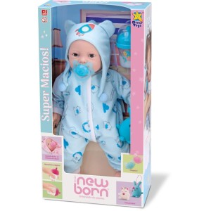 Boneca Com Mecanismo New Born Brinc.de Pijama Rosa