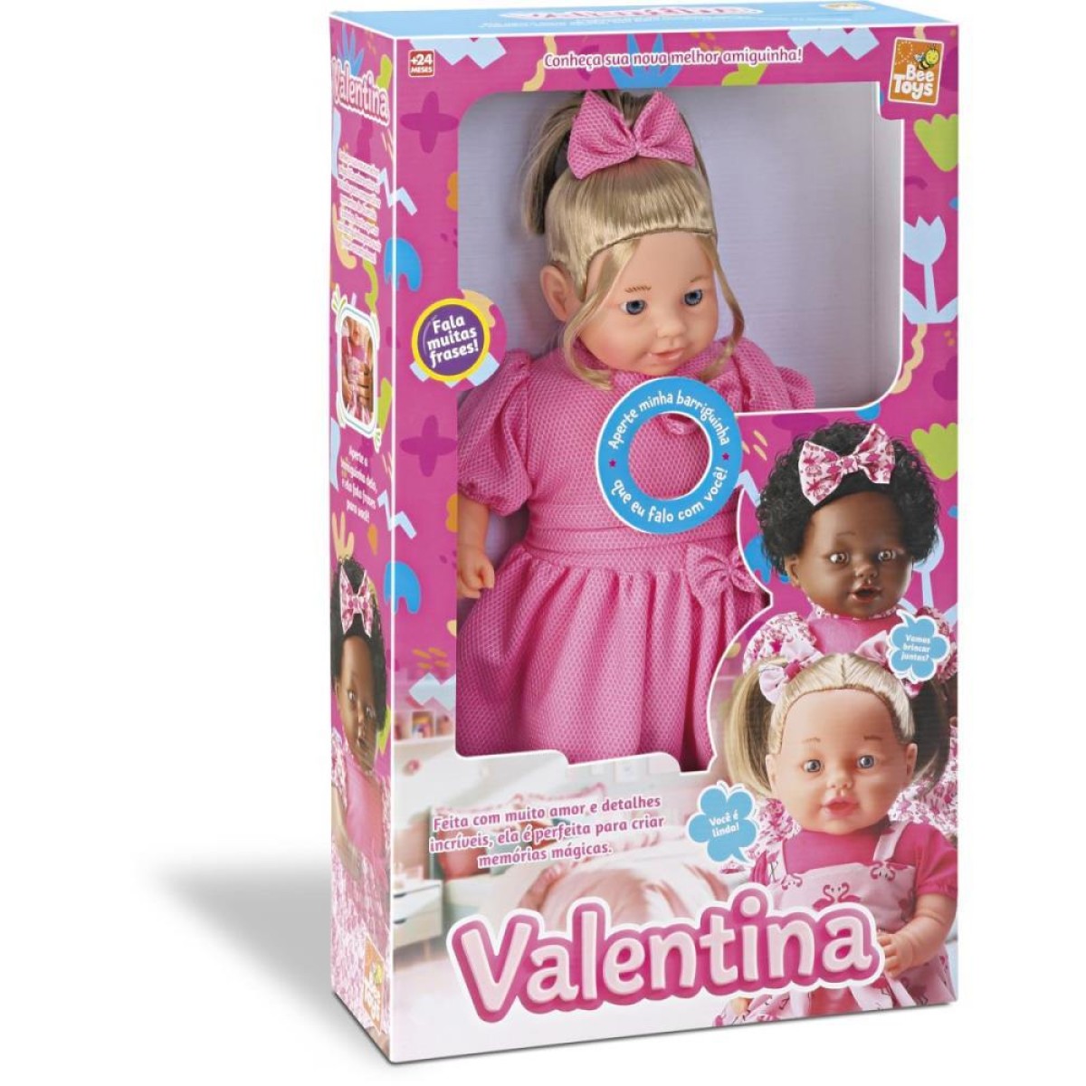Boneca Com Mecanismo Valentina Loira 44cm