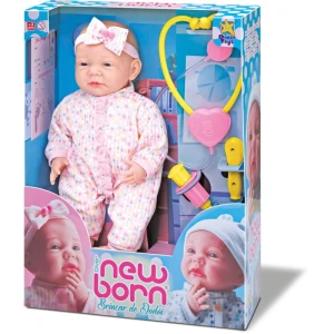 Boneca New Born Brincar De Dodoi Rosa