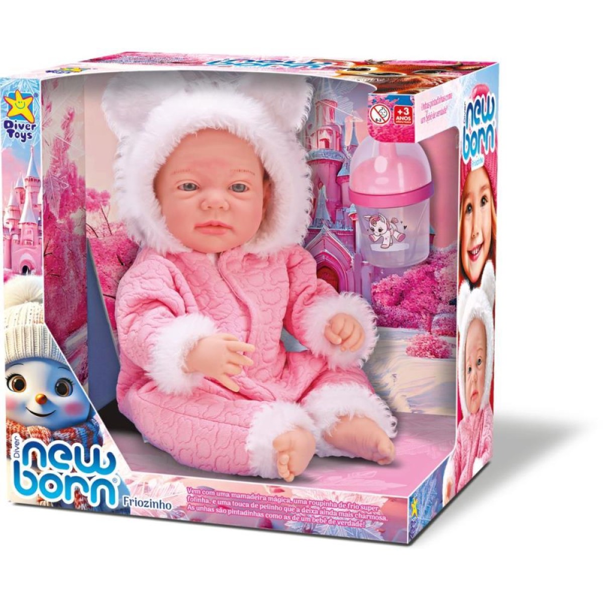 Boneca New Born Friozinho 36cm