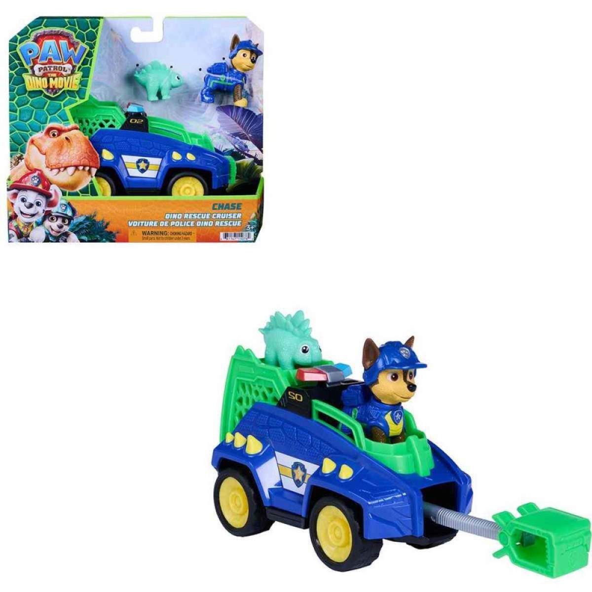 Boneco E Personagem Patrulha Canina Chase Dino