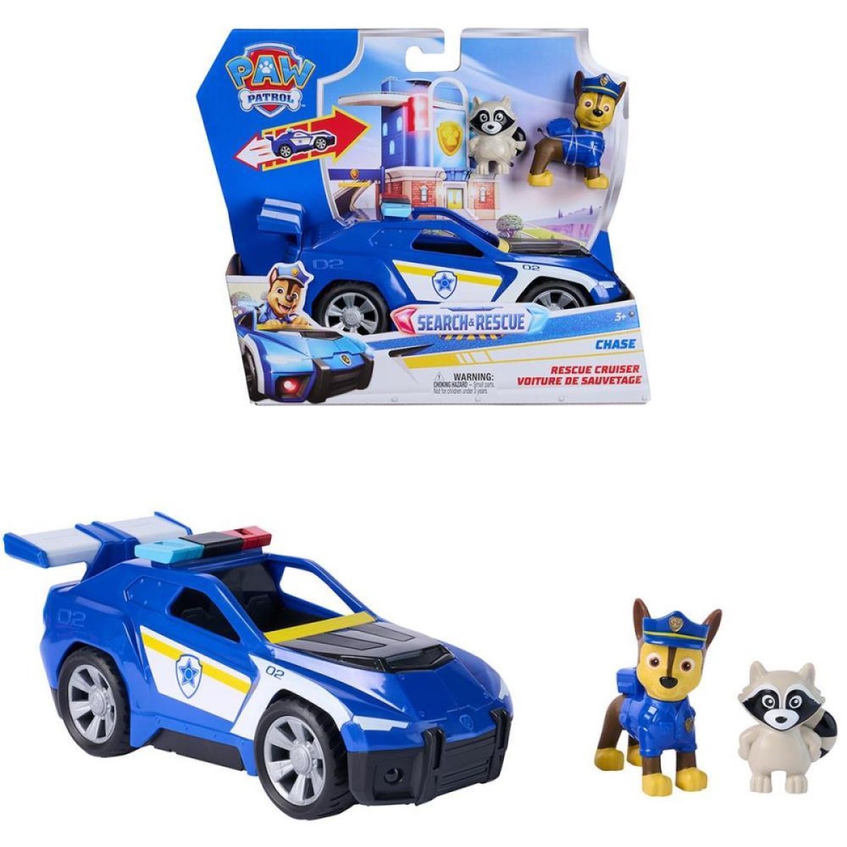Boneco E Personagem Patrulha Canina Chase Rescue
