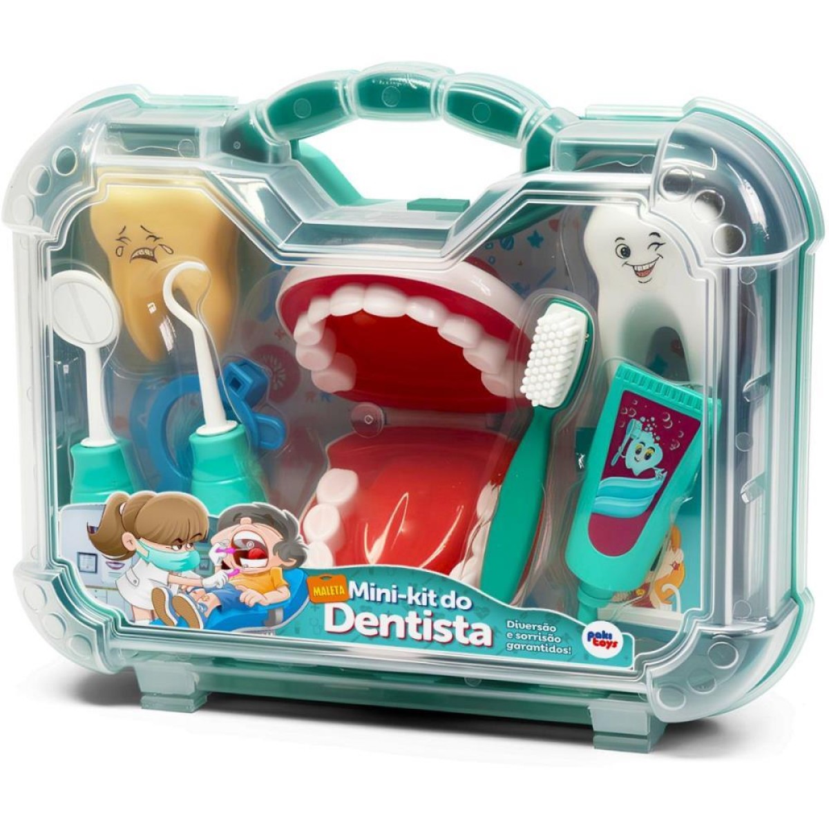 Brincando De Profissoes Maleta Kit Dentista Grande