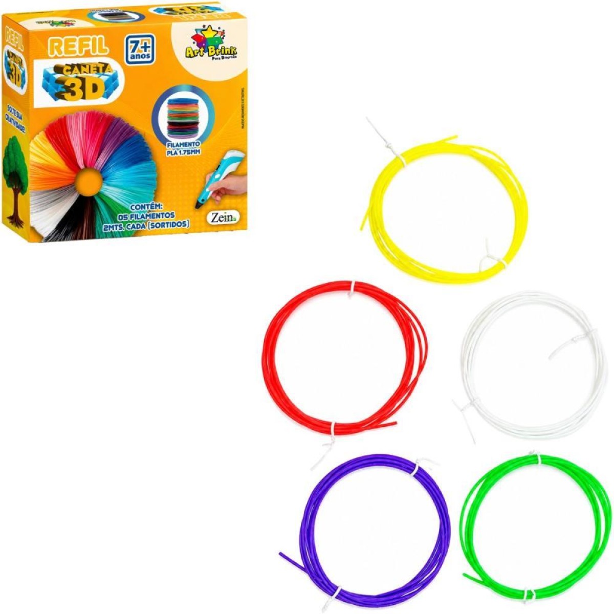 Brinquedo 3d Refil P/caneta 3d C/5unidades