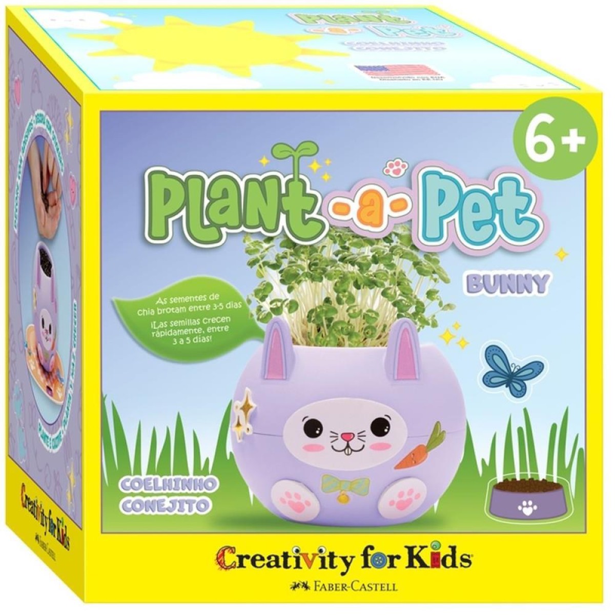 Brinquedo Criativo Cfk Plant-a Pet Coelhinho