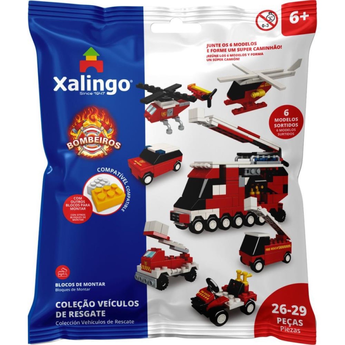 Brinquedo Para Montar Bombeiros Mix 26/29pcs