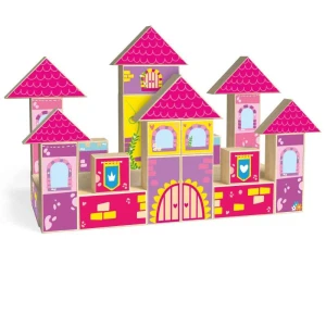 Brinquedo Para Montar Castelo Encantado De Madeira 3