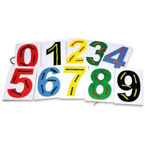 Brinquedo Pedagogico Madeira Alinhavos Numerais 10pcs