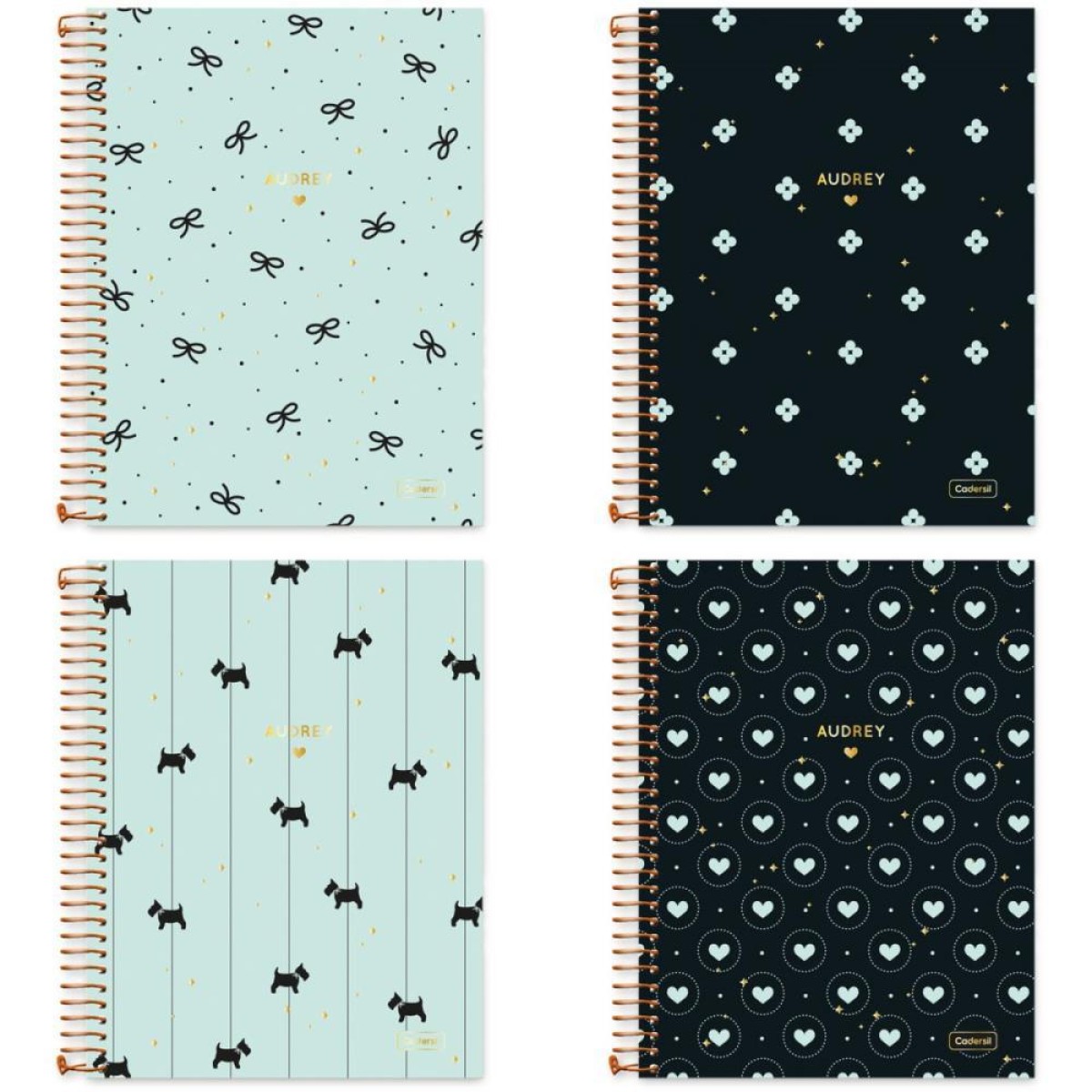 Caderno 01x1 Capa Dura Audrey 80fls.