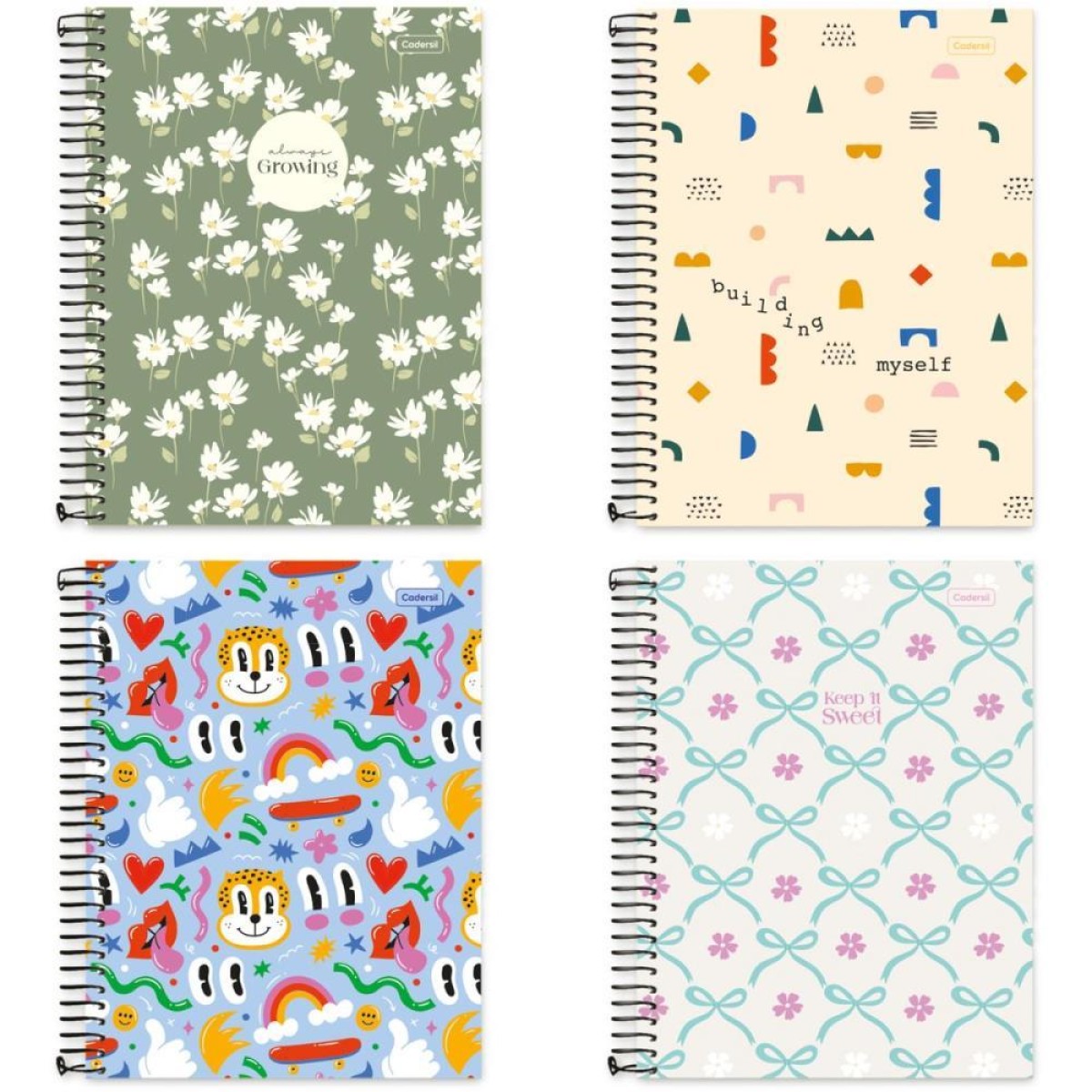 Caderno 01x1 Capa Dura Flip College Feminino 80fls.