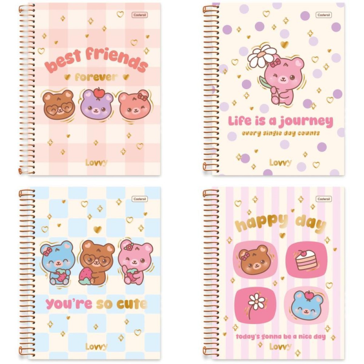Caderno 01x1 Capa Dura Lovvy 80fls.