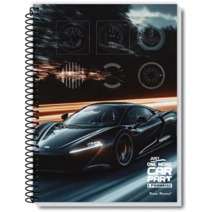 Caderno 01x1 Capa Dura Top Cars 80fls