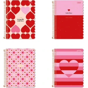 Caderno 01x1 Cp.dura Colegial Its Love C/pingente 80fls (s)