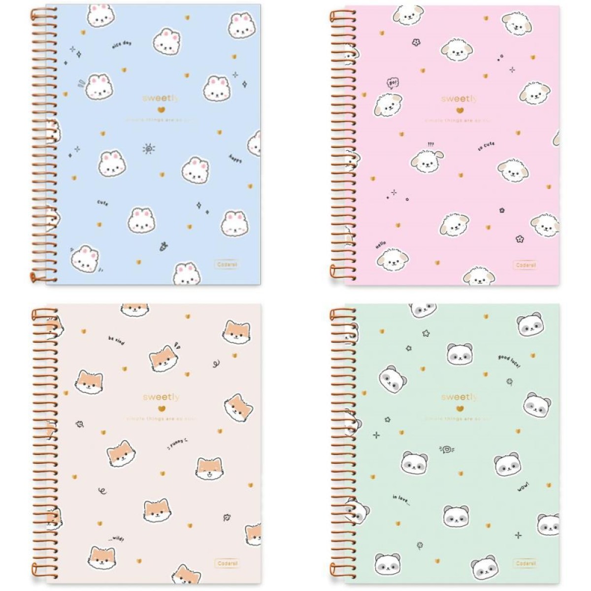 Caderno 10x1 Capa Dura Sweetly +planner 168fls