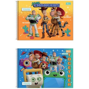 Caderno Desenho Univ Capa Dura Toy Story 80fls