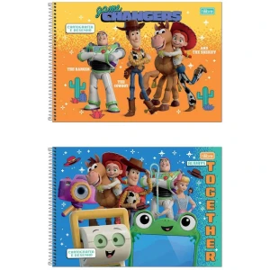 Caderno Desenho Univ Capa Dura Toy Story 80fls
