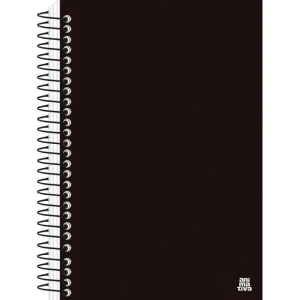 Caderno Espiral 1/4 Capa Dura Kbom Black 140f.