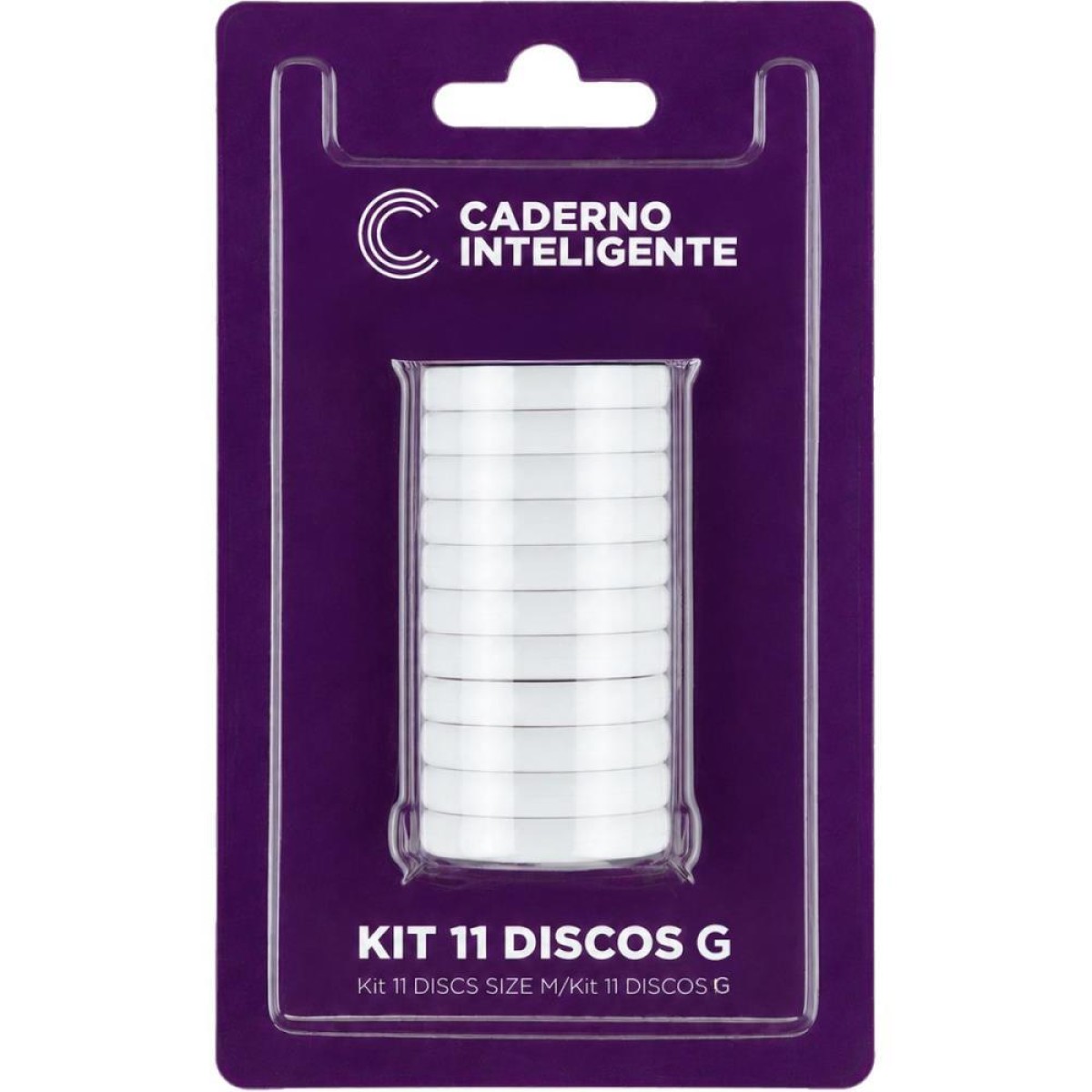 Caderno Inteligente Discos Grande 31mm Bco 11discos+elast