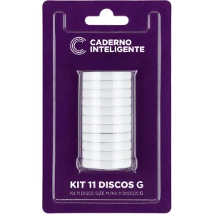 Caderno Inteligente Discos Grande 31mm Bco 11discos+elast