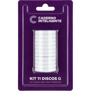 Caderno Inteligente Discos Grande 31mm Bco 11discos+elast