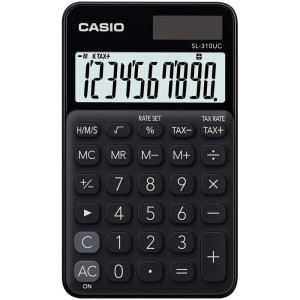 Calculadora De Bolso 10 Dig. Preta Sol.bat.fun.h/tx