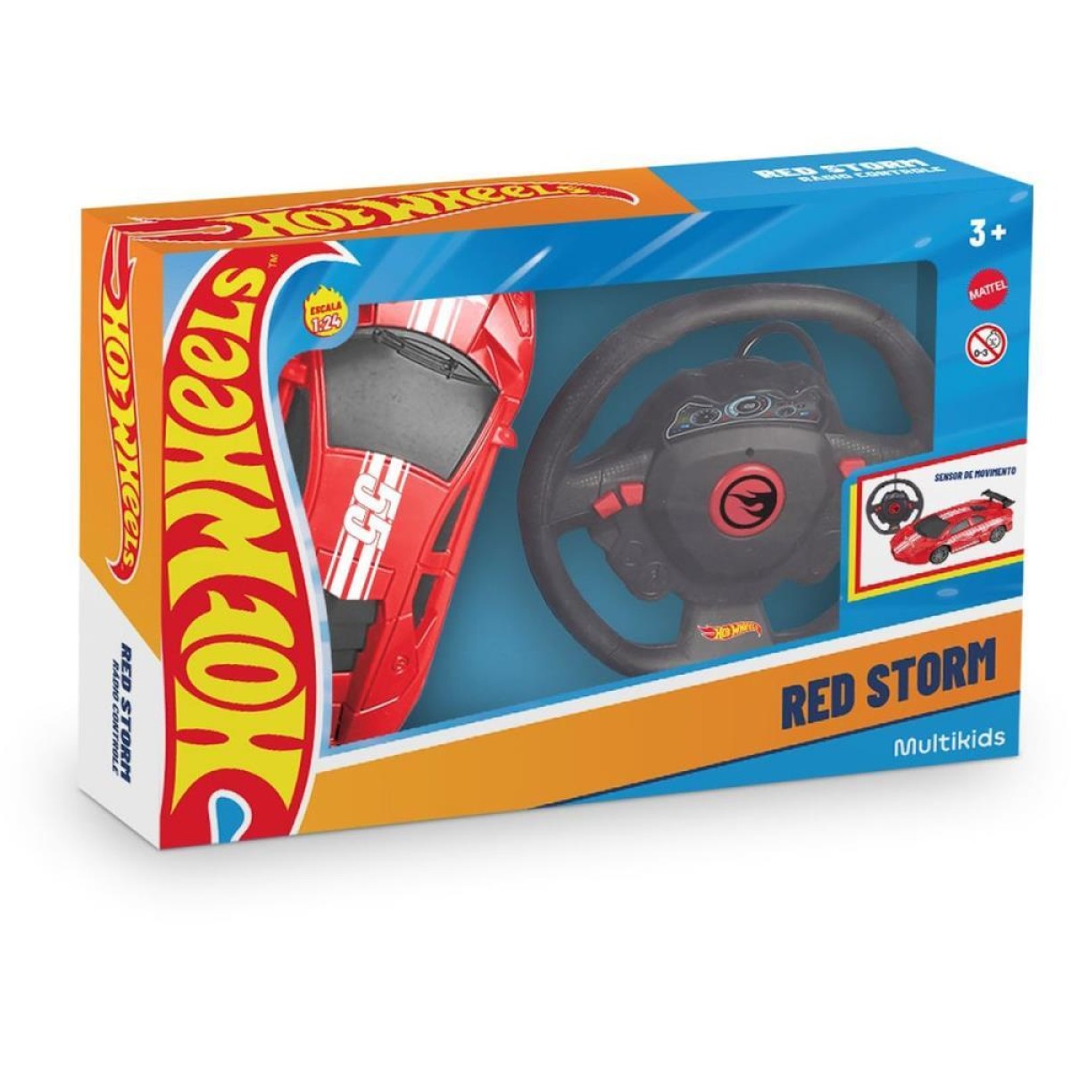 Carrinho Controle Remoto Hot Wheels Red Storn 4canais 1