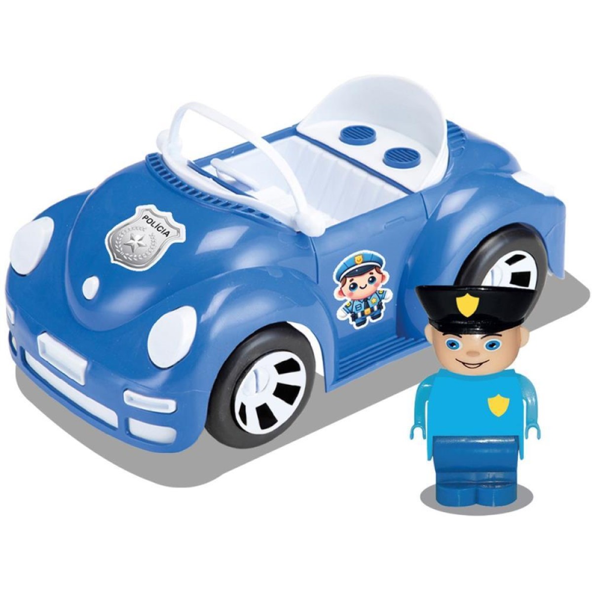 Carrinho Supercar Policia C/boneco