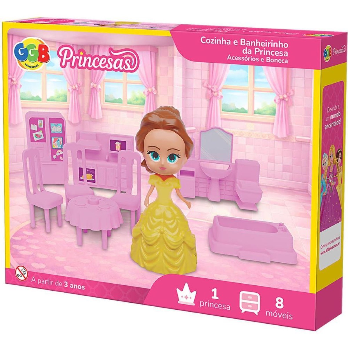 Casinha De Boneca Cozinha E Banheiro Da Princesa