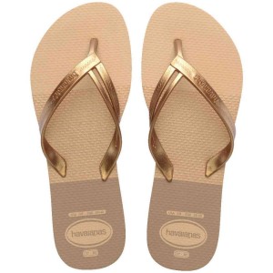 Chinelo Havaianas Feminino Elegance Print 39/0 Dourado