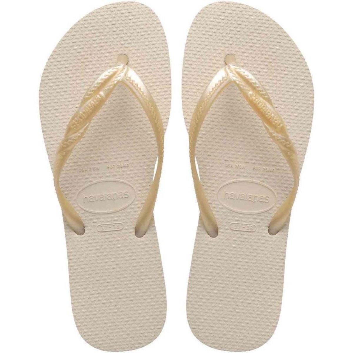 Chinelo Havaianas Feminino Fantasia Ii 37/8 Bege Palha