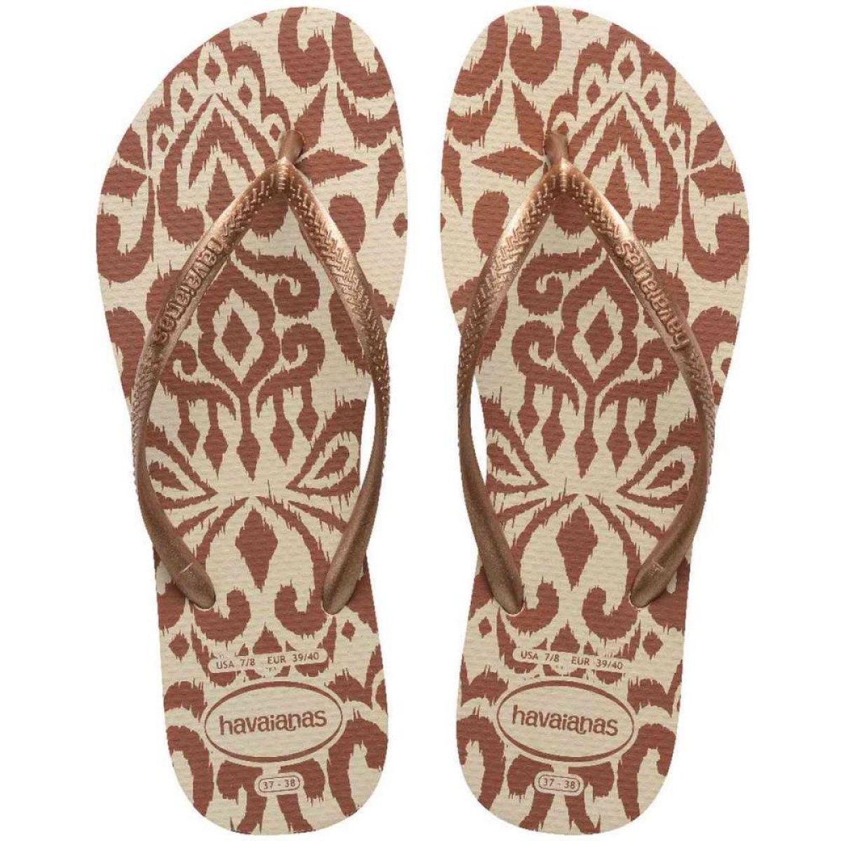Chinelo Havaianas Feminino Slim Classy Essence 39/0 Bege