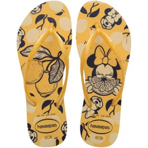 Chinelo Havaianas Feminino Slim Disney 39/0 Amarelo Caja