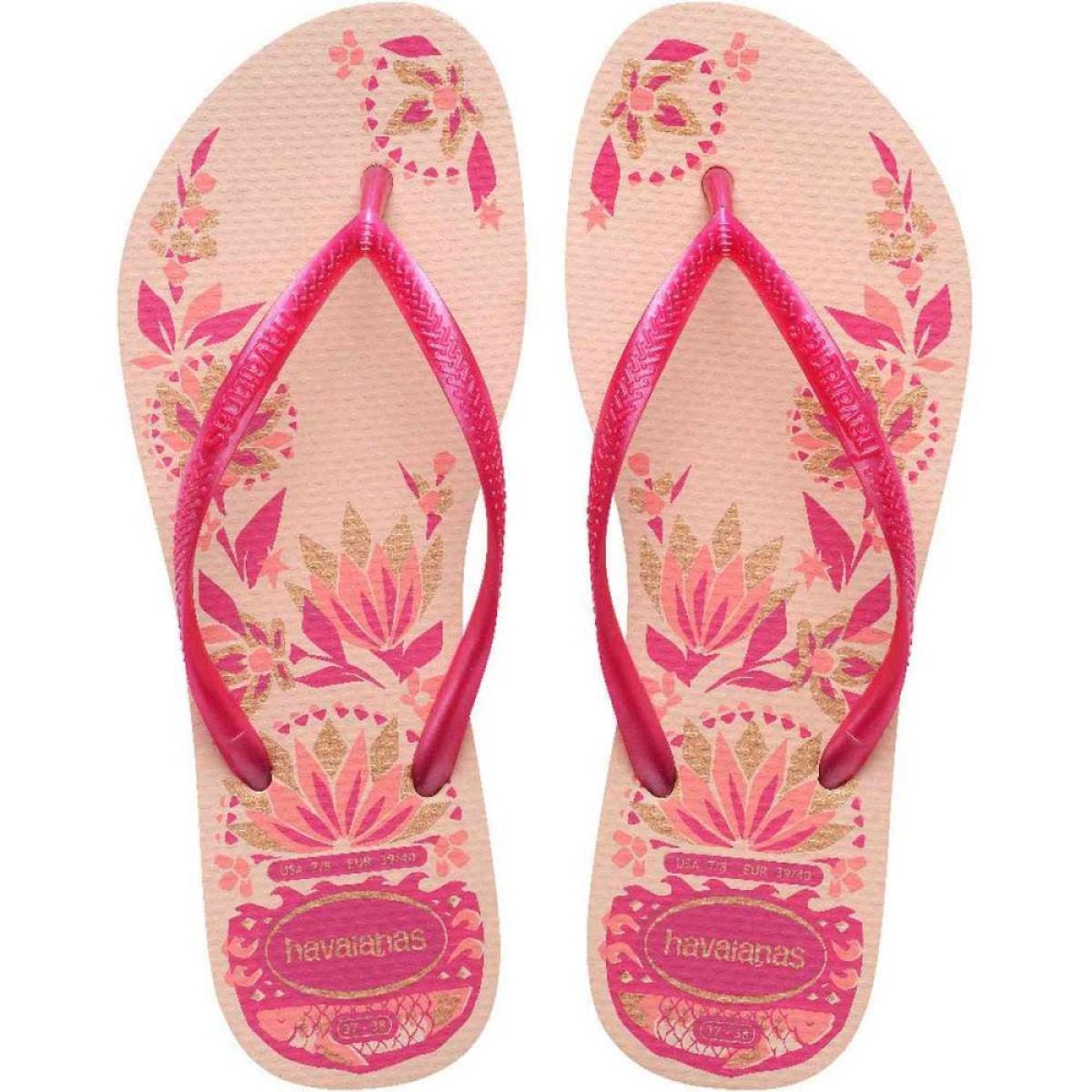 Chinelo Havaianas Feminino Slim Organic 33/4 Rosa Ballet