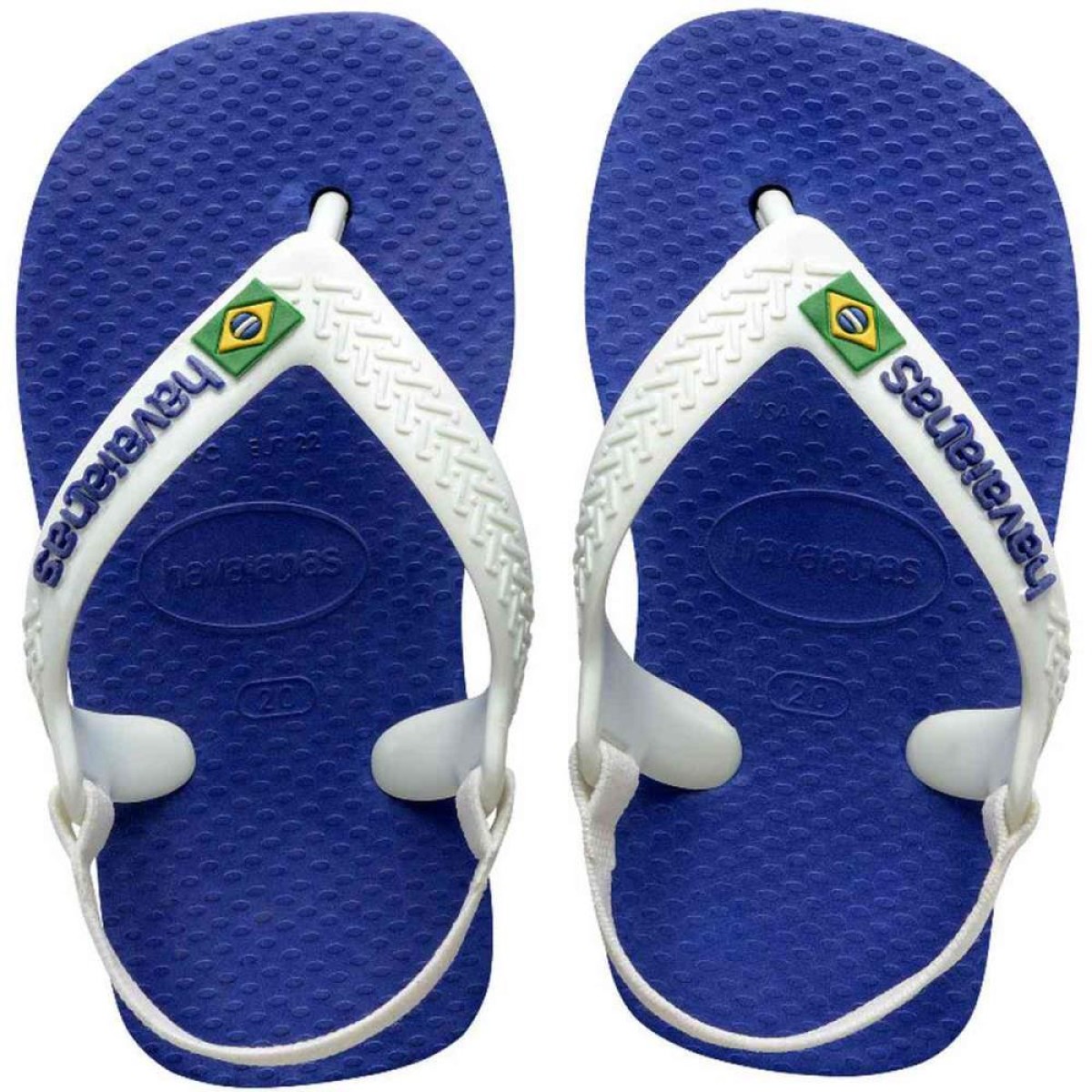 Chinelo Havaianas Infantil Baby Brasil Logo 21 Marinho