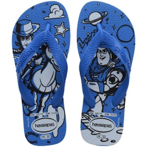 Chinelo Havaianas Infantil Kids Disney 27/8 Azul Brilhant