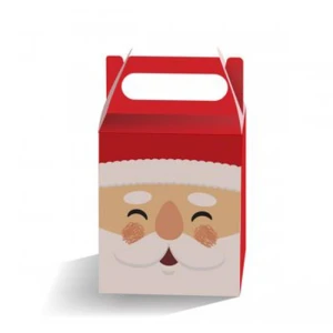 Embalagem Para Panetone 18x18x18cm Caixa Papai Noel