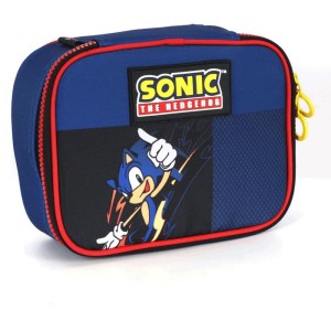 Estojo Box Sonic Azul Tecido
