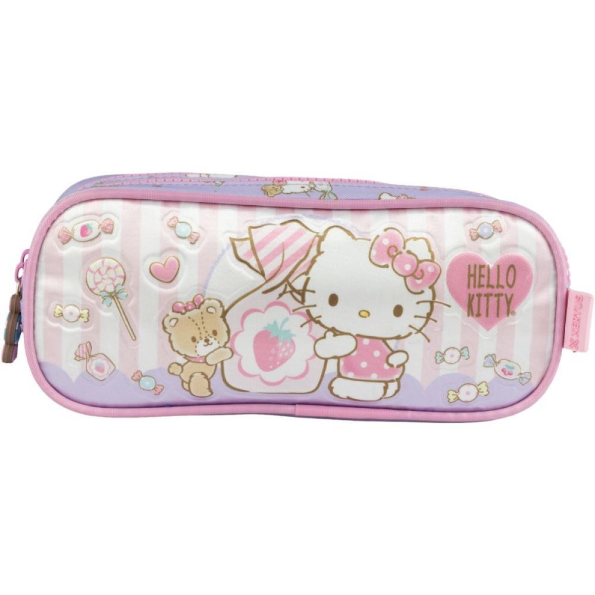 Estojo Duplo Hello Kitty R Rosa