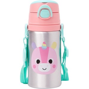 Garrafa De Aluminio Zoo Unicornio 450ml. Fliptop