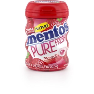 Goma De Mascar Mentos Pure Fresh Morango 56g