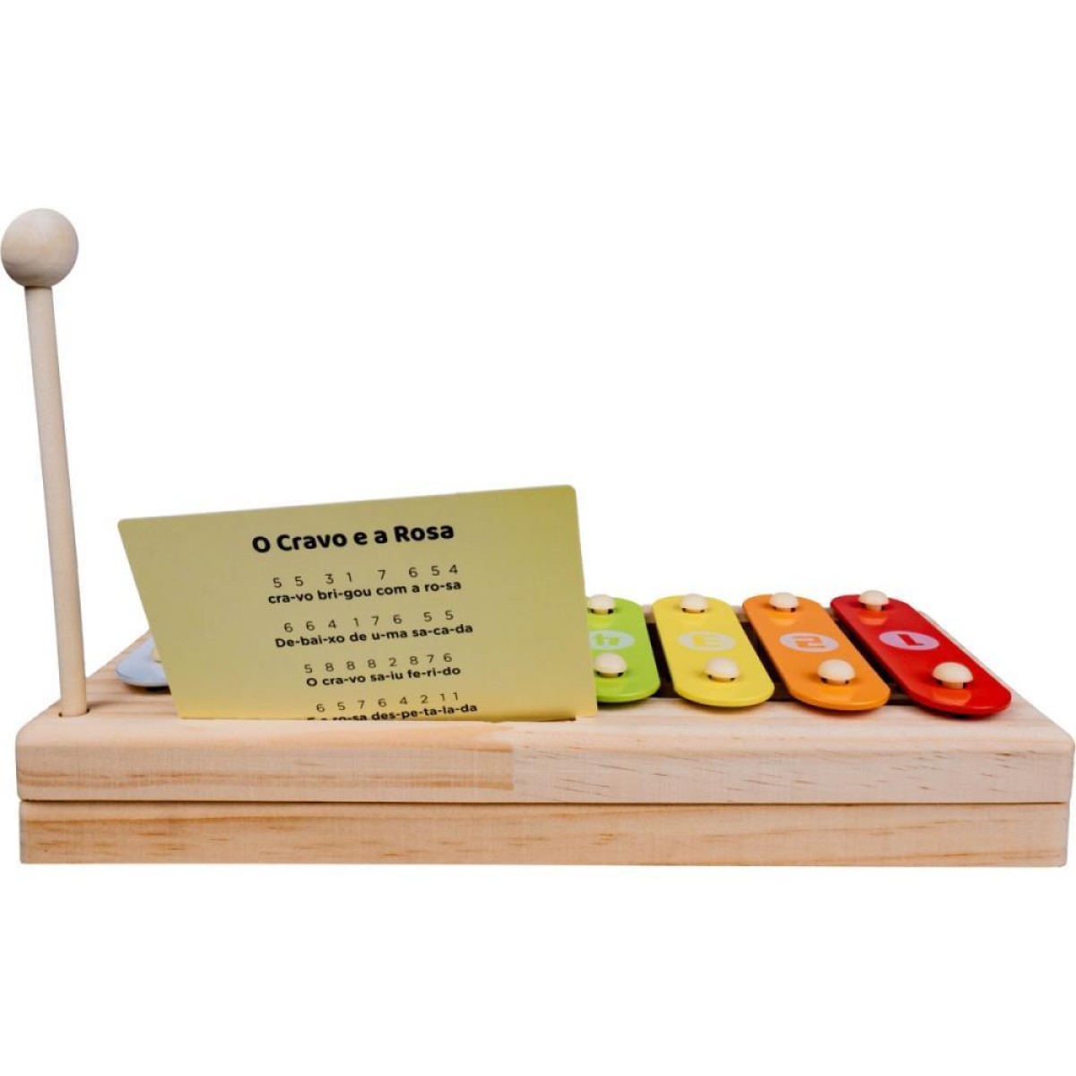 Instrumento Musical Xilofone E Piano Em Madeira