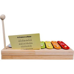 Instrumento Musical Xilofone E Piano Em Madeira