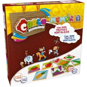 Jogo Da Memoria Frutas E Hortal.em Madeira 40p